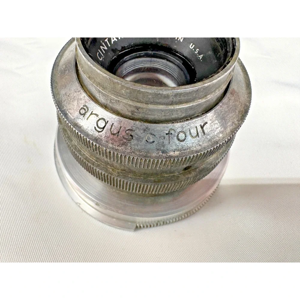 Argus C-Four Coated Cintar 50mm F2.8 Vintage Camera Lens Detached Untested